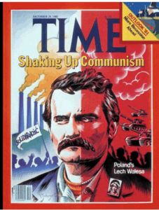 Lech Walesa (Wałęsa) on the cover of Time magazine December 29, 1980